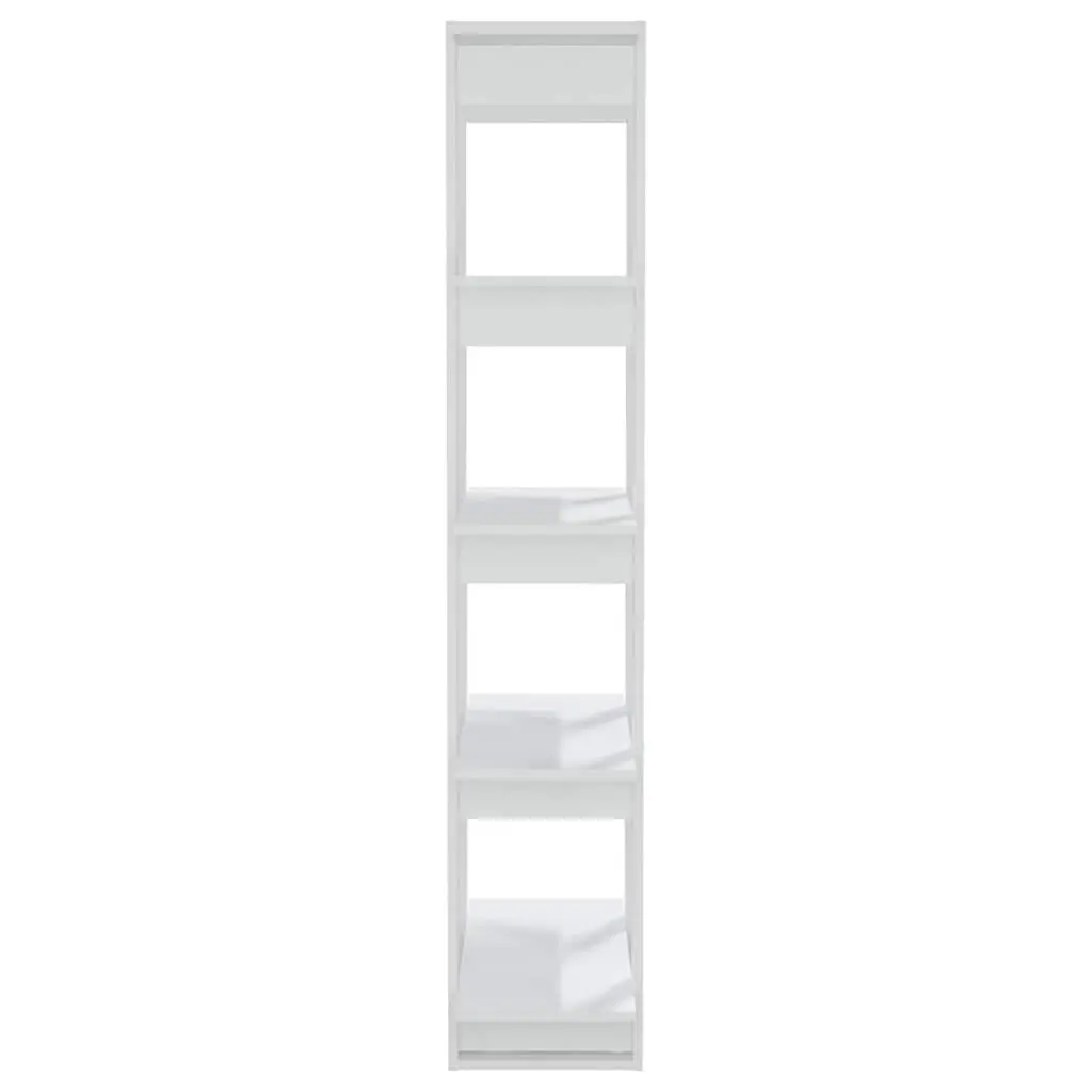 White Engineered Wood Book Cabinet Room Divider 80x30x160cm