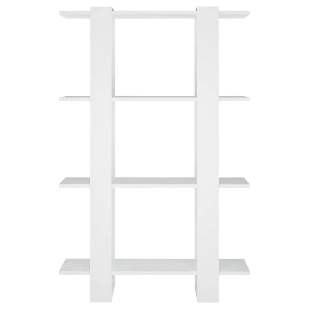 Wooden Book Cabinet White Room Divider Shelving Unit Storage Organiser 80W x 30D x 123.5H cm