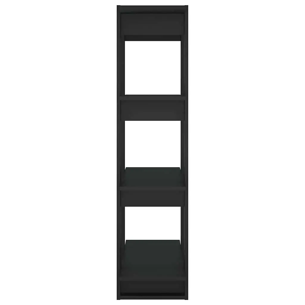 Wooden Book Shelf Room Divider Storage Organizer Black 80cm Wide 30cm Deep 123.5cm High