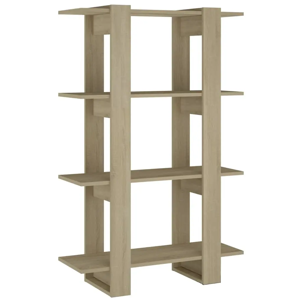 Wooden Book Cabinet Room Divider Bookshelf Storage Organiser Brown 80L x 30W x 123.5H cm