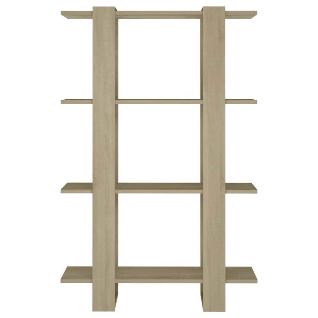 Wooden Book Cabinet Room Divider Bookshelf Storage Organiser Brown 80L x 30W x 123.5H cm