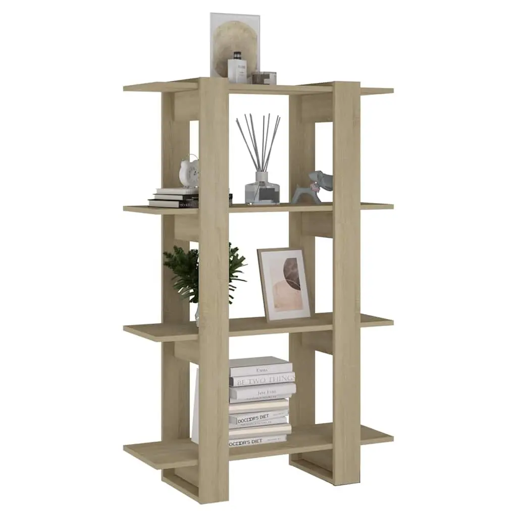 Wooden Book Cabinet Room Divider Bookshelf Storage Organiser Brown 80L x 30W x 123.5H cm