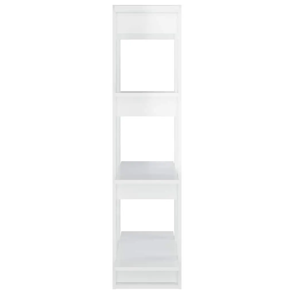 Book Cabinet High Gloss White Room Divider 80x30x123.5cm Wooden Storage Shelving Unit