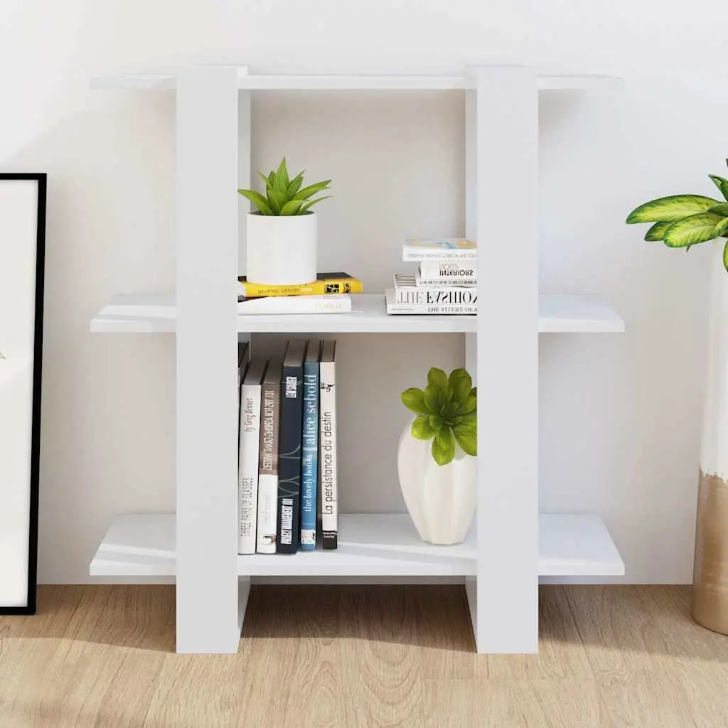 Wooden Book Cabinet White Standing Shelf Room Divider Storage Organizer Bookcase