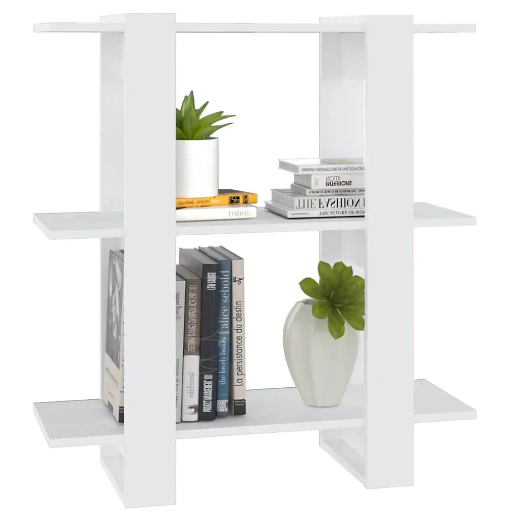 Wooden Book Cabinet White Standing Shelf Room Divider Storage Organizer Bookcase