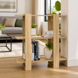 Wooden Book Cabinet Room Divider for Living Spaces