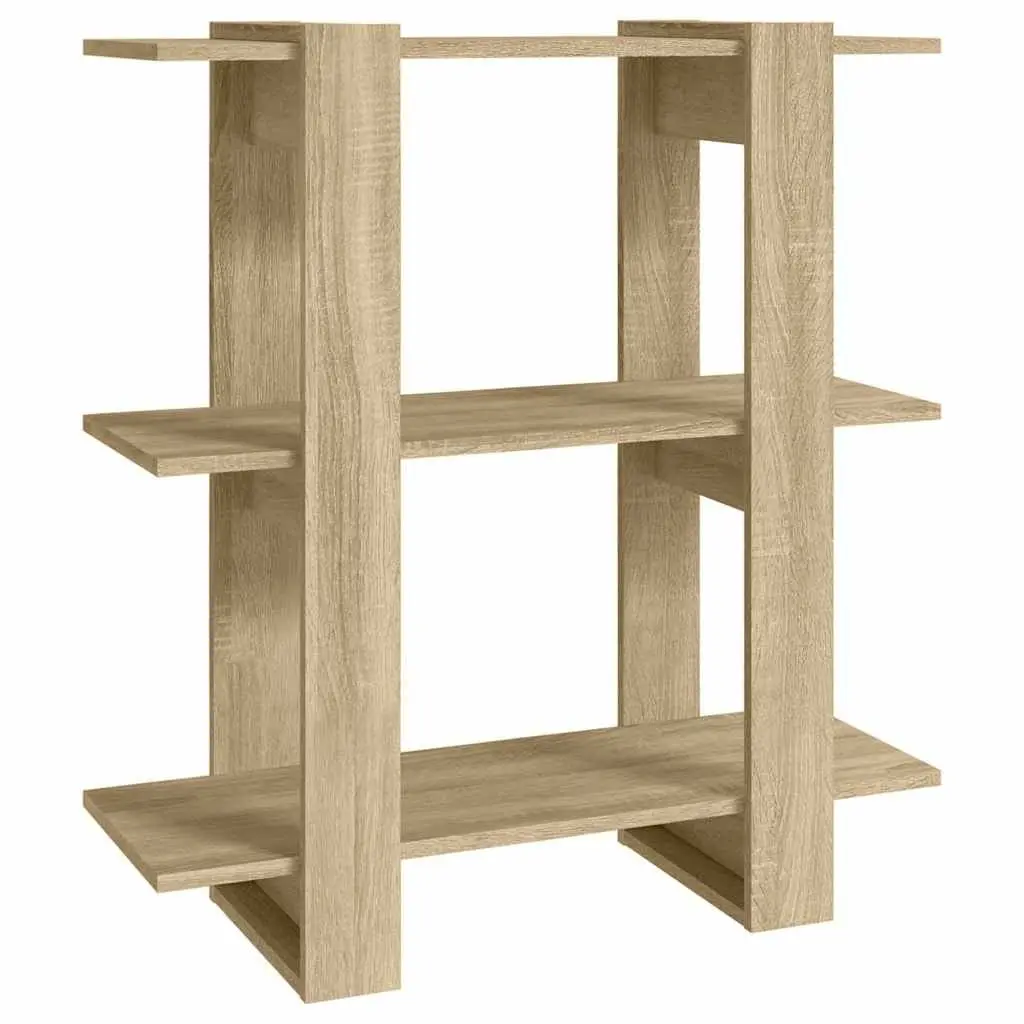 Book Cabinet Room Divider Wooden Shelf Storage Organizer Brown 80 x 30 x 87 cm