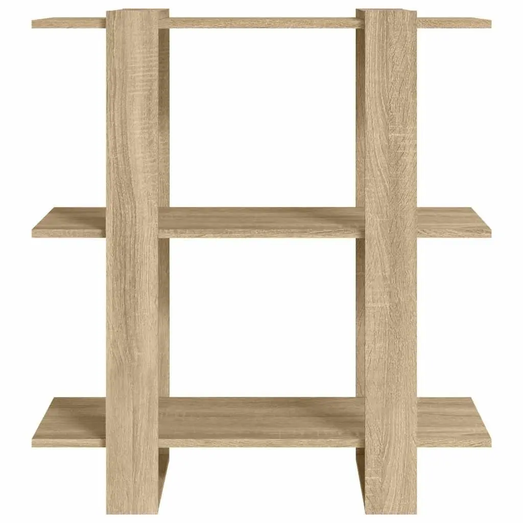 Book Cabinet Room Divider Wooden Shelf Storage Organizer Brown 80 x 30 x 87 cm