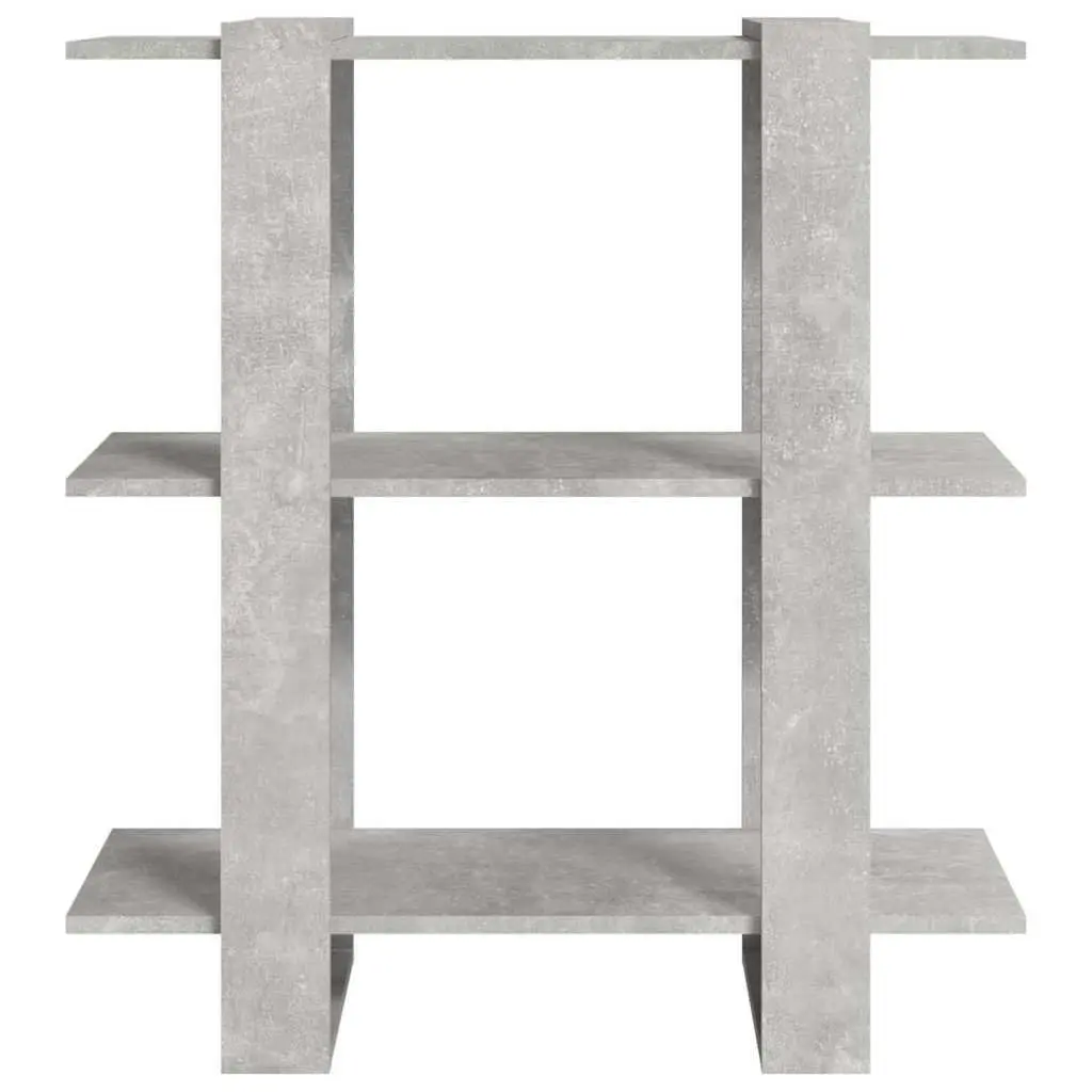 Wooden Storage Unit Room Divider Grey Bookshelf 80x30x87cm