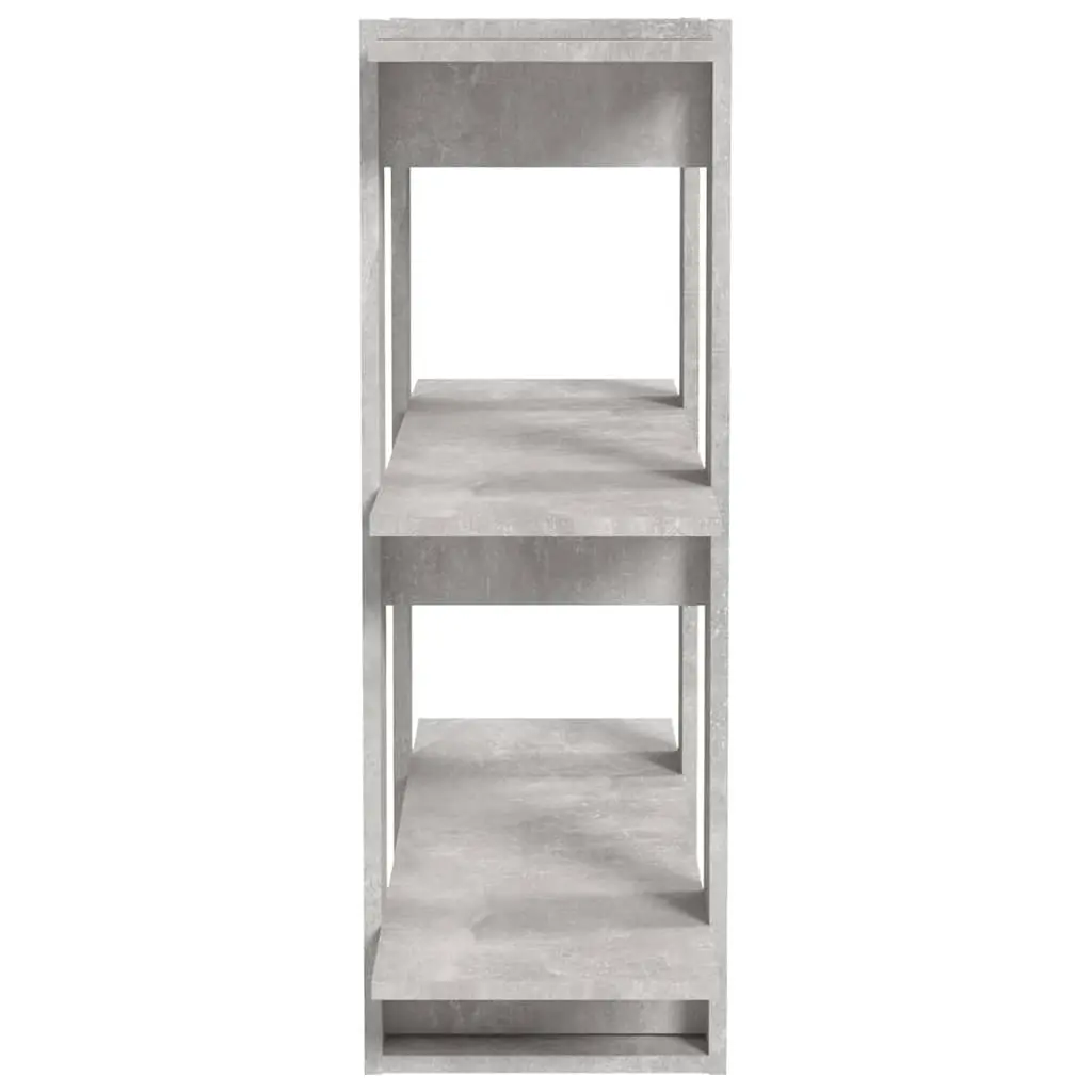 Wooden Storage Unit Room Divider Grey Bookshelf 80x30x87cm