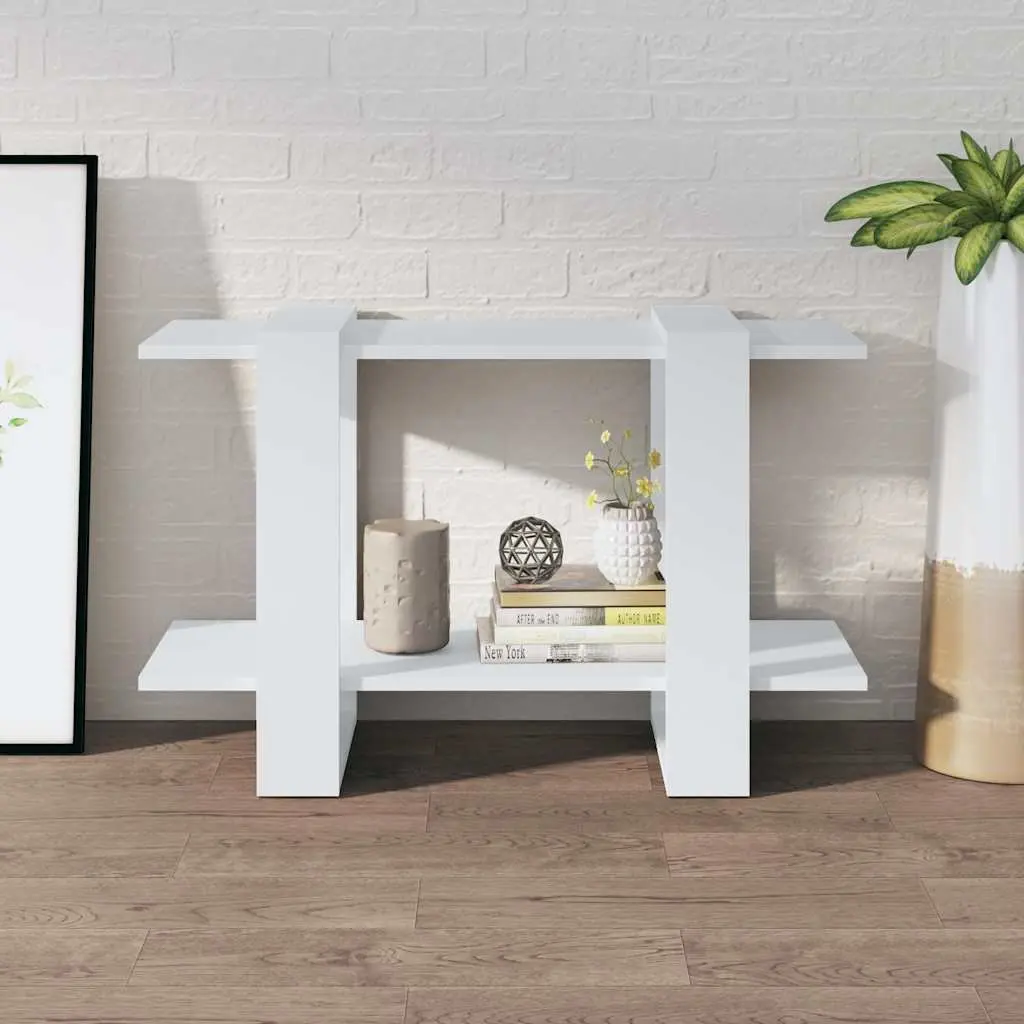 Book Cabinet White Standing Shelf Storage Organiser Room Divider 80x30x51cm