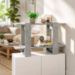 Grey Book Cabinet Room Divider 80x30x51cm