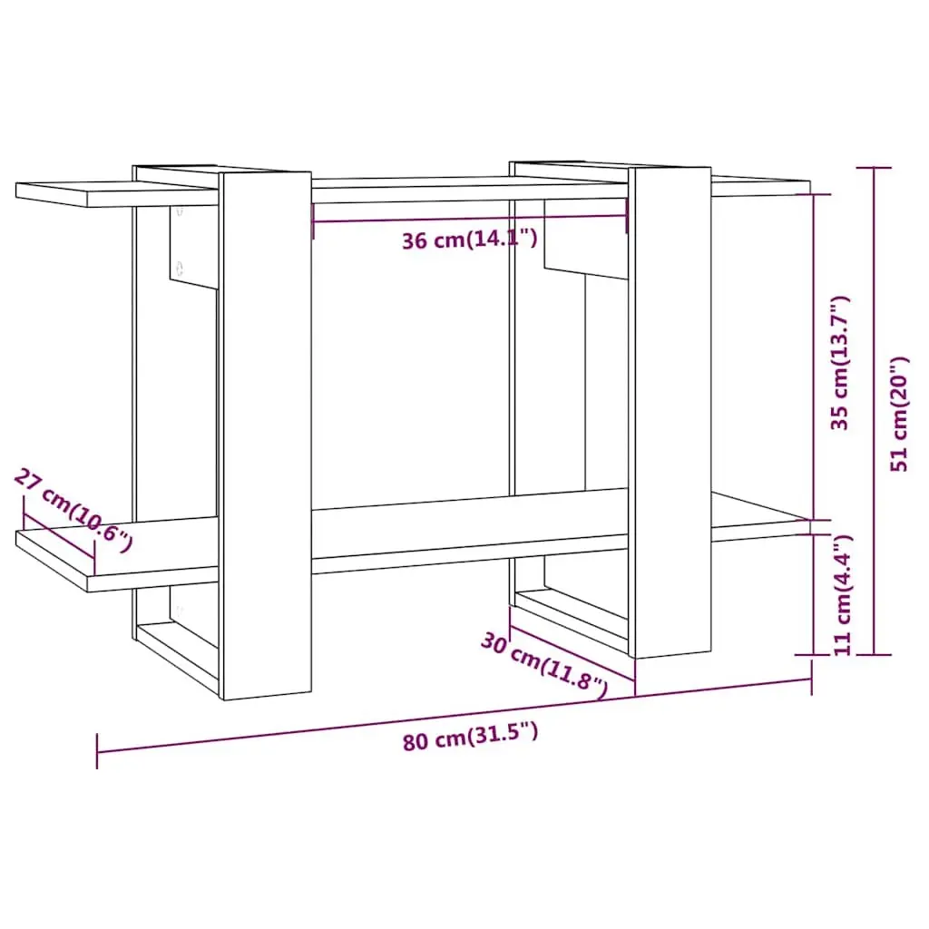 Book Cabinet Room Divider High Gloss White Storage Organizer 80x30x51cm