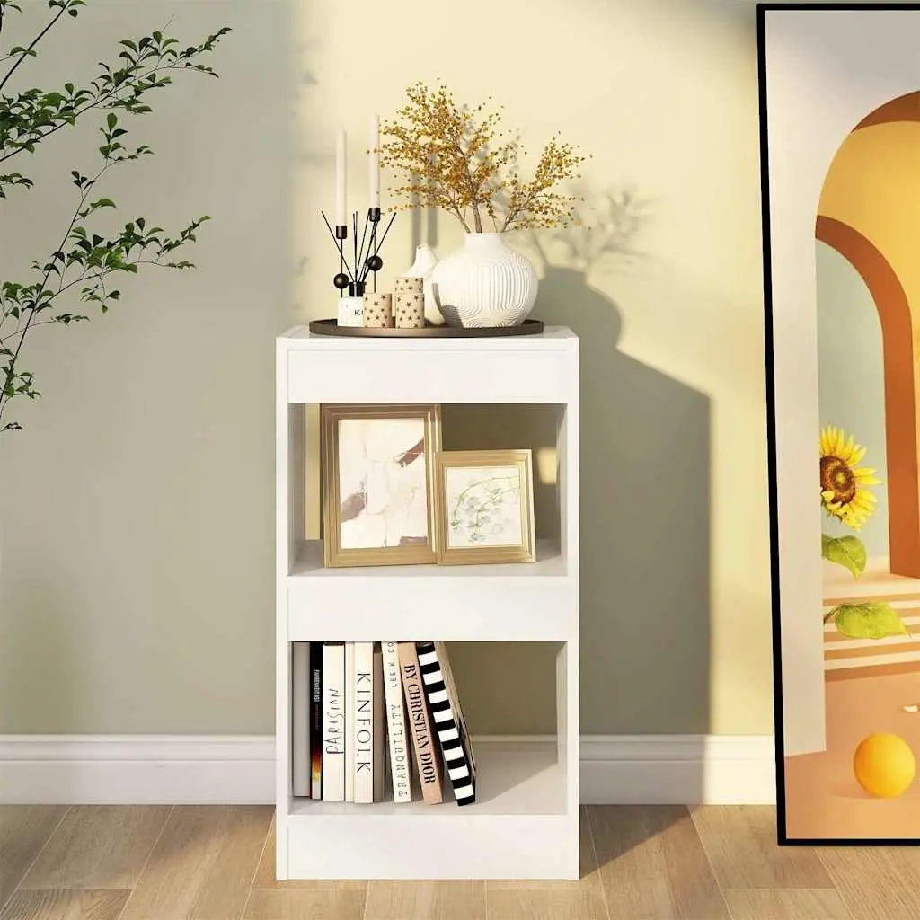 White Book Cabinet Room Divider Storage Shelving Unit 40x30x72cm
