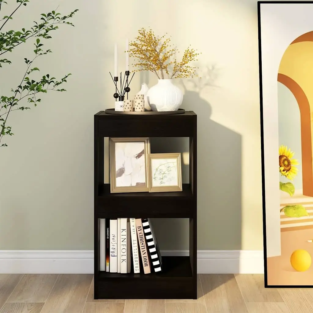 Black Book Cabinet and Room Divider 40x30x72cm