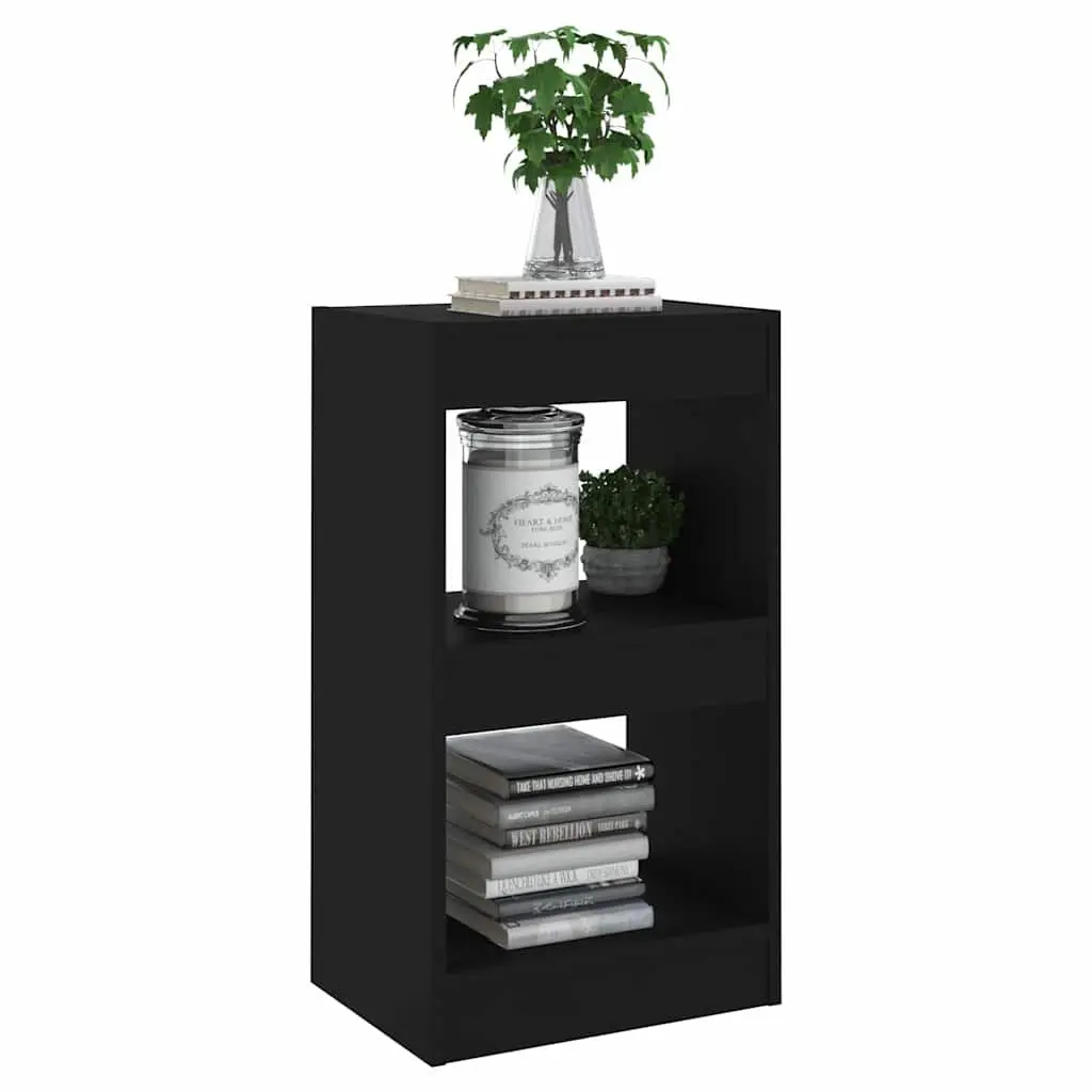 Black Book Cabinet and Room Divider 40x30x72cm