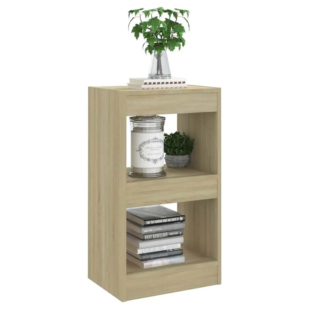 Book Cabinet Room Divider Sonoma Oak Brown 40x30x72cm Storage Shelving Unit