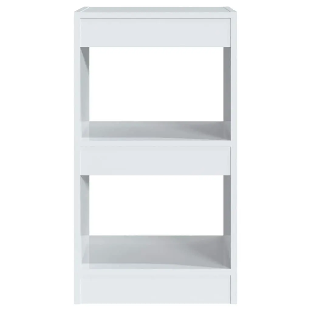 Storage Shelf High Gloss White Book Cabinet Room Divider 40x30x72cm