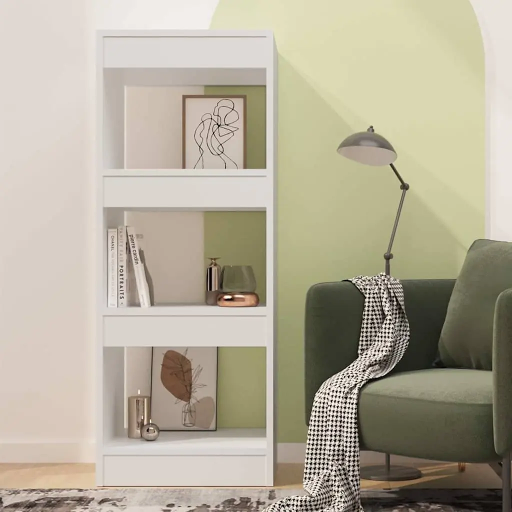 Book Cabinet Room Divider Engineered Wood White Storage Organiser 40x30x103cm