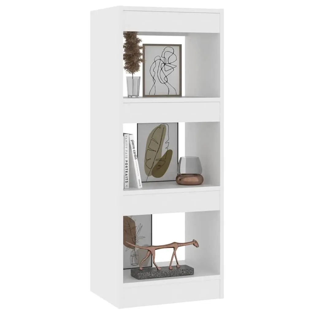 Book Cabinet Room Divider Engineered Wood White Storage Organiser 40x30x103cm