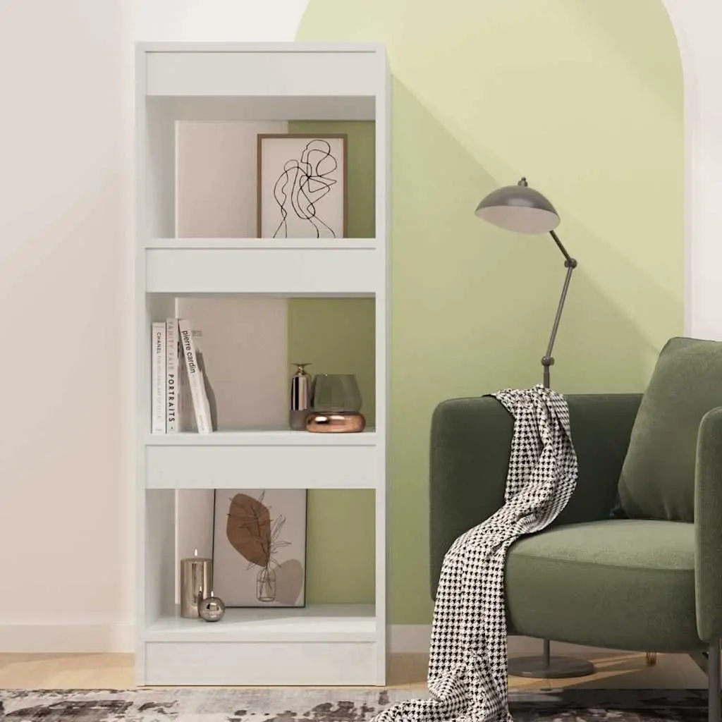 Book Cabinet Room Divider White High Gloss Shelving Unit Storage Bookcase
