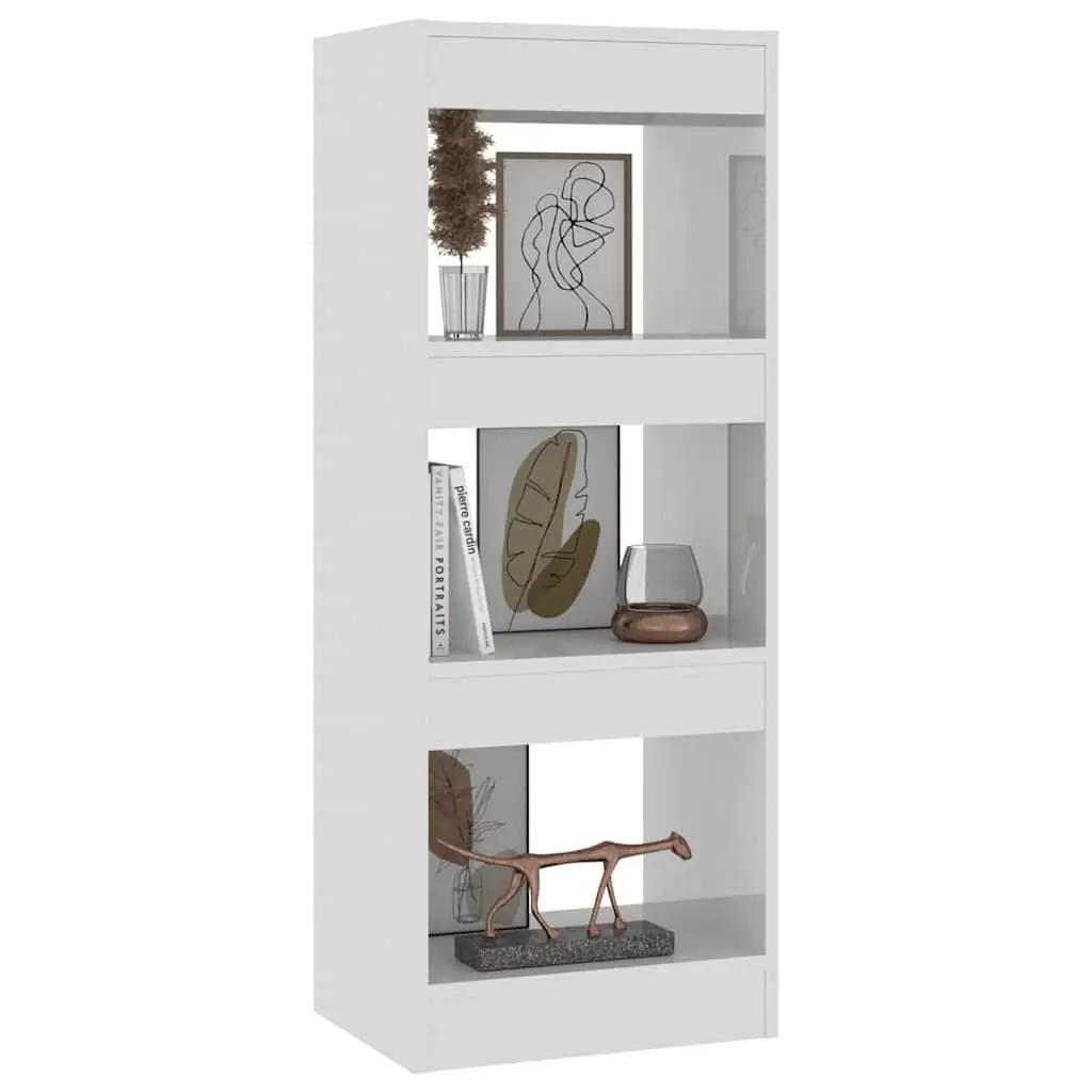 Book Cabinet Room Divider White High Gloss Shelving Unit Storage Bookcase