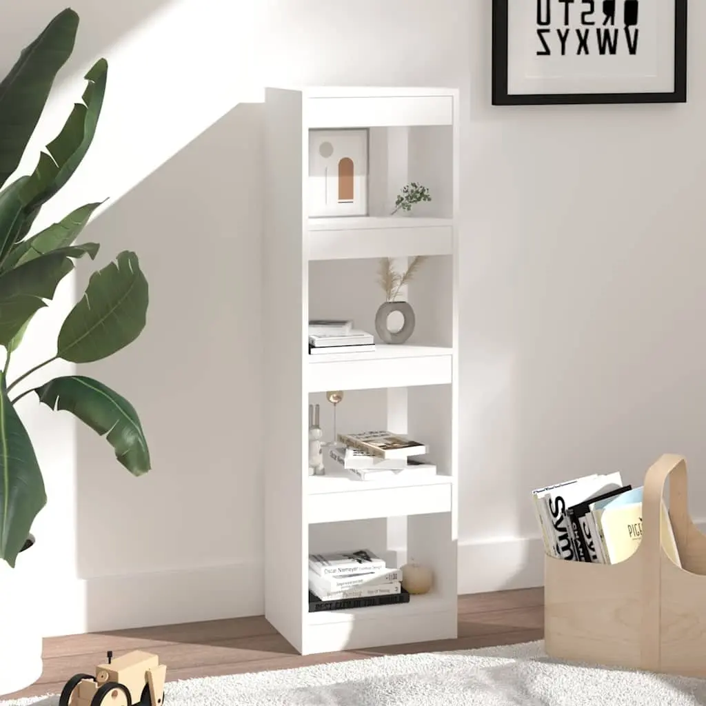 Book Cabinet White 40x30x135cm Storage Organiser Room Divider