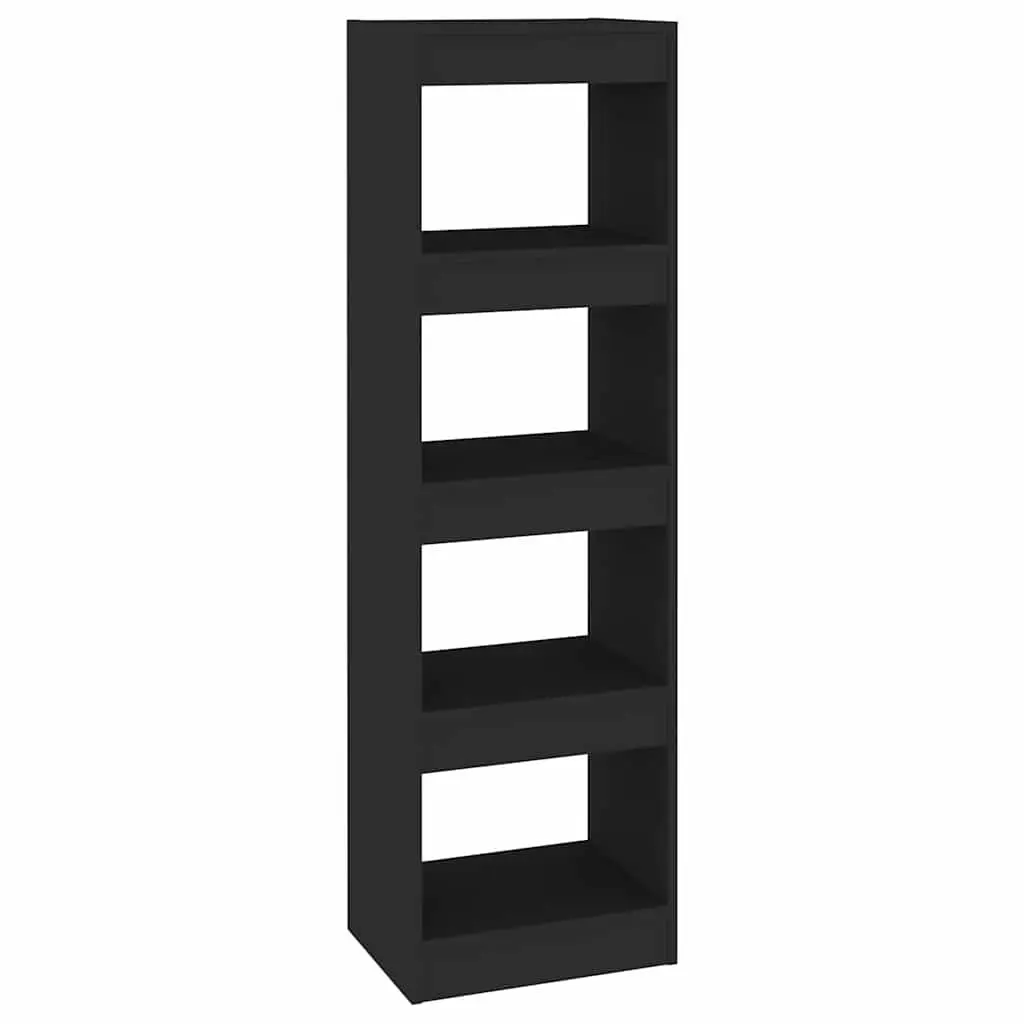 Book Cabinet Room Divider Black Storage Shelving Unit Bookcase Standing Shelf