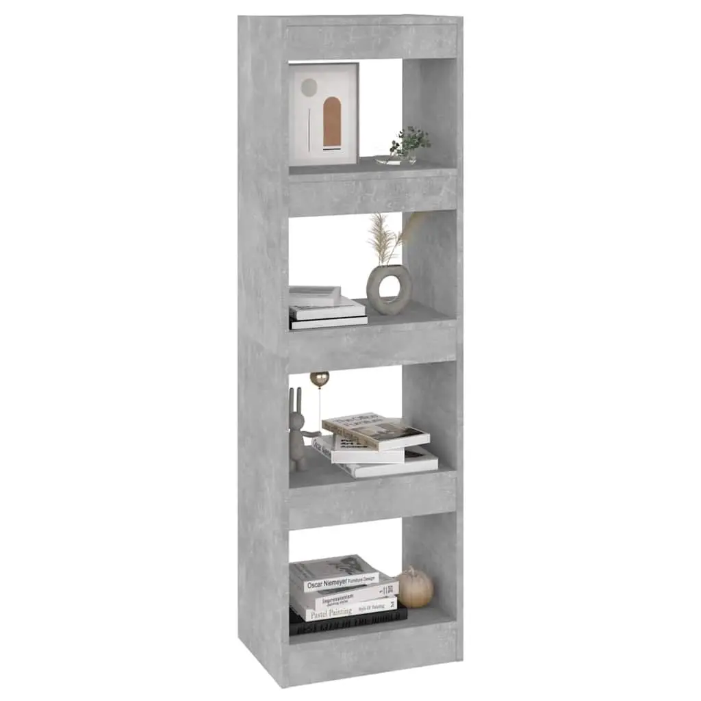 Book Cabinet Grey Shelving Unit Storage Bookcase Room Divider Standing Shelf