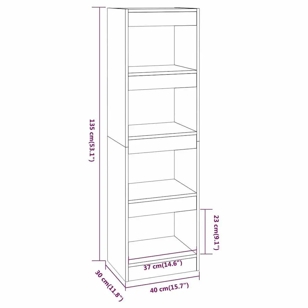 Book Cabinet Grey Shelving Unit Storage Bookcase Room Divider Standing Shelf
