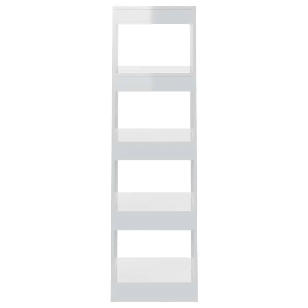 Book Cabinet Room Divider White Gloss Storage Bookshelf Display Organiser 40 x 30 x 135 cm