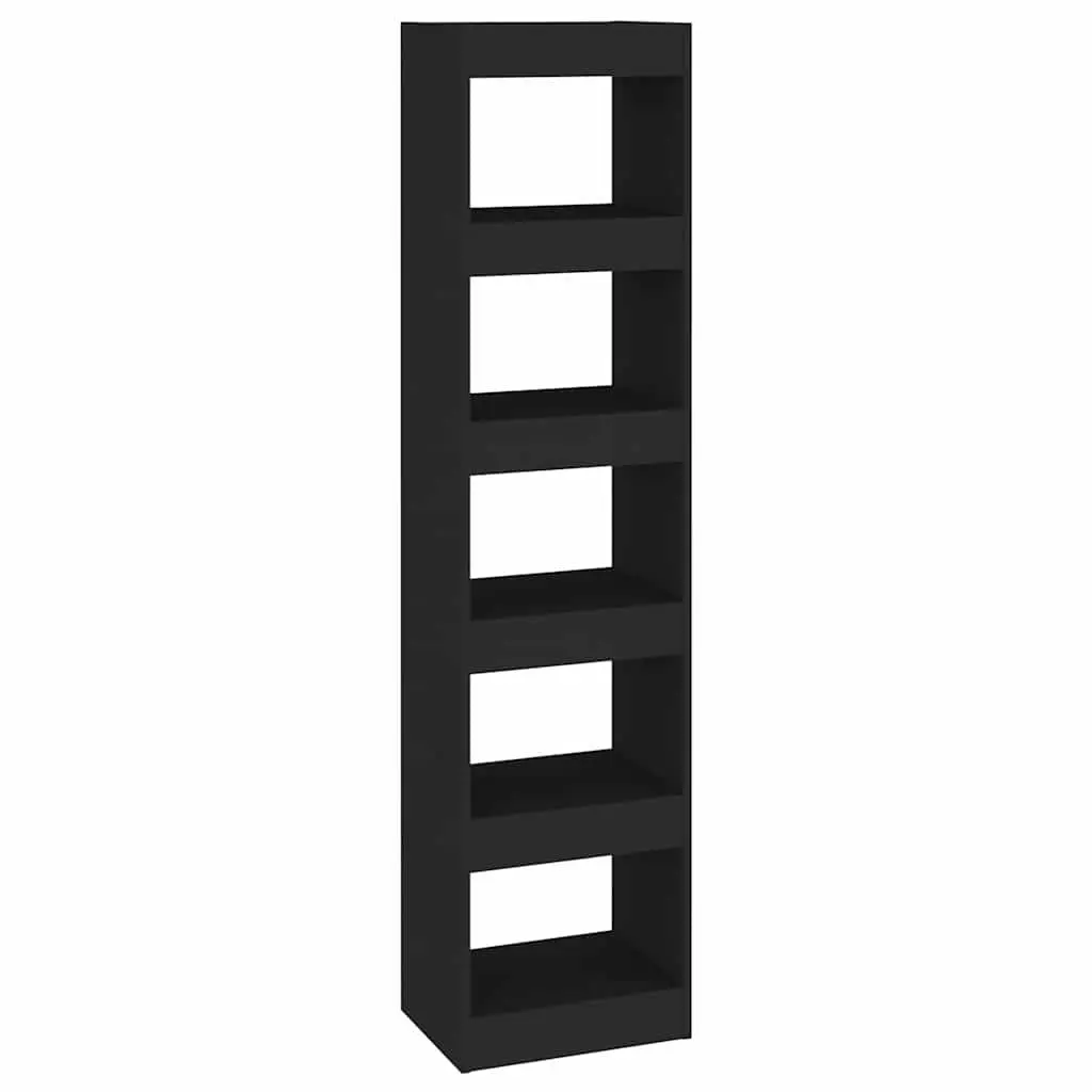 Black Book Cabinet Room Divider for Living Spaces
