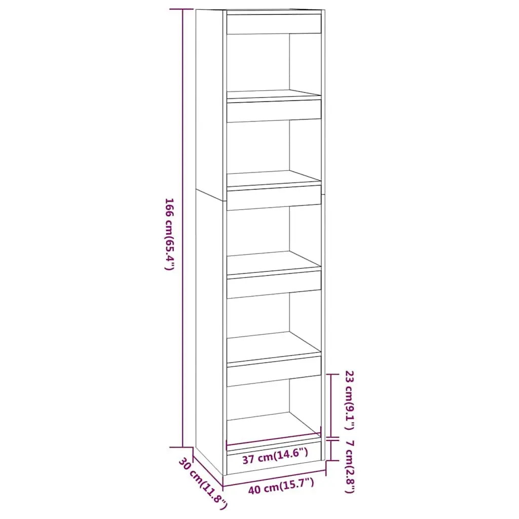 Black Book Cabinet Room Divider for Living Spaces