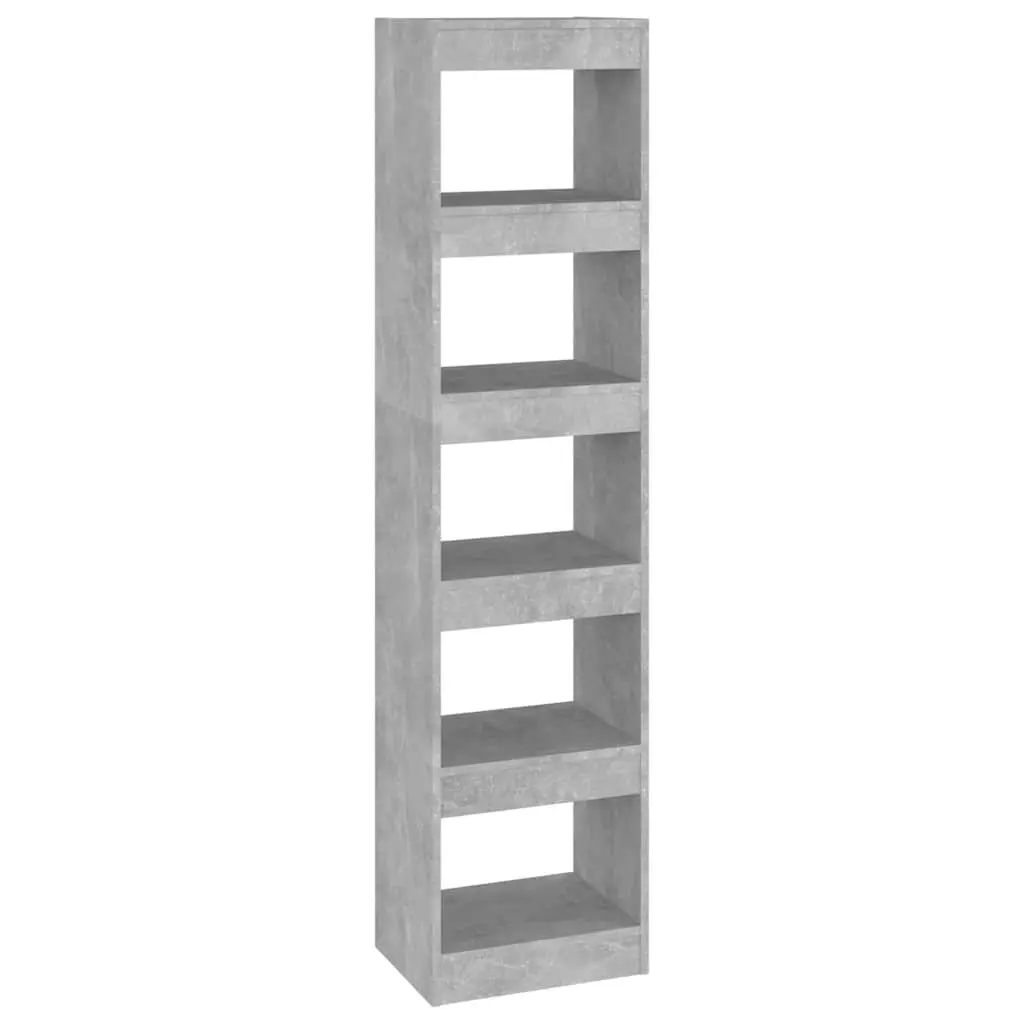 Book Cabinet Room Divider Grey Storage Shelf Bookcase Standing Shelving Unit
