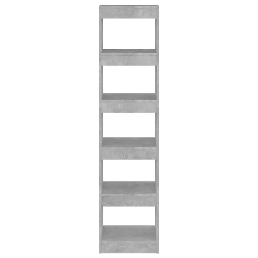 Book Cabinet Room Divider Grey Storage Shelf Bookcase Standing Shelving Unit