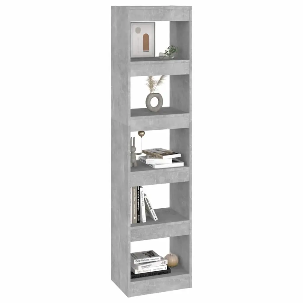 Book Cabinet Room Divider Grey Storage Shelf Bookcase Standing Shelving Unit