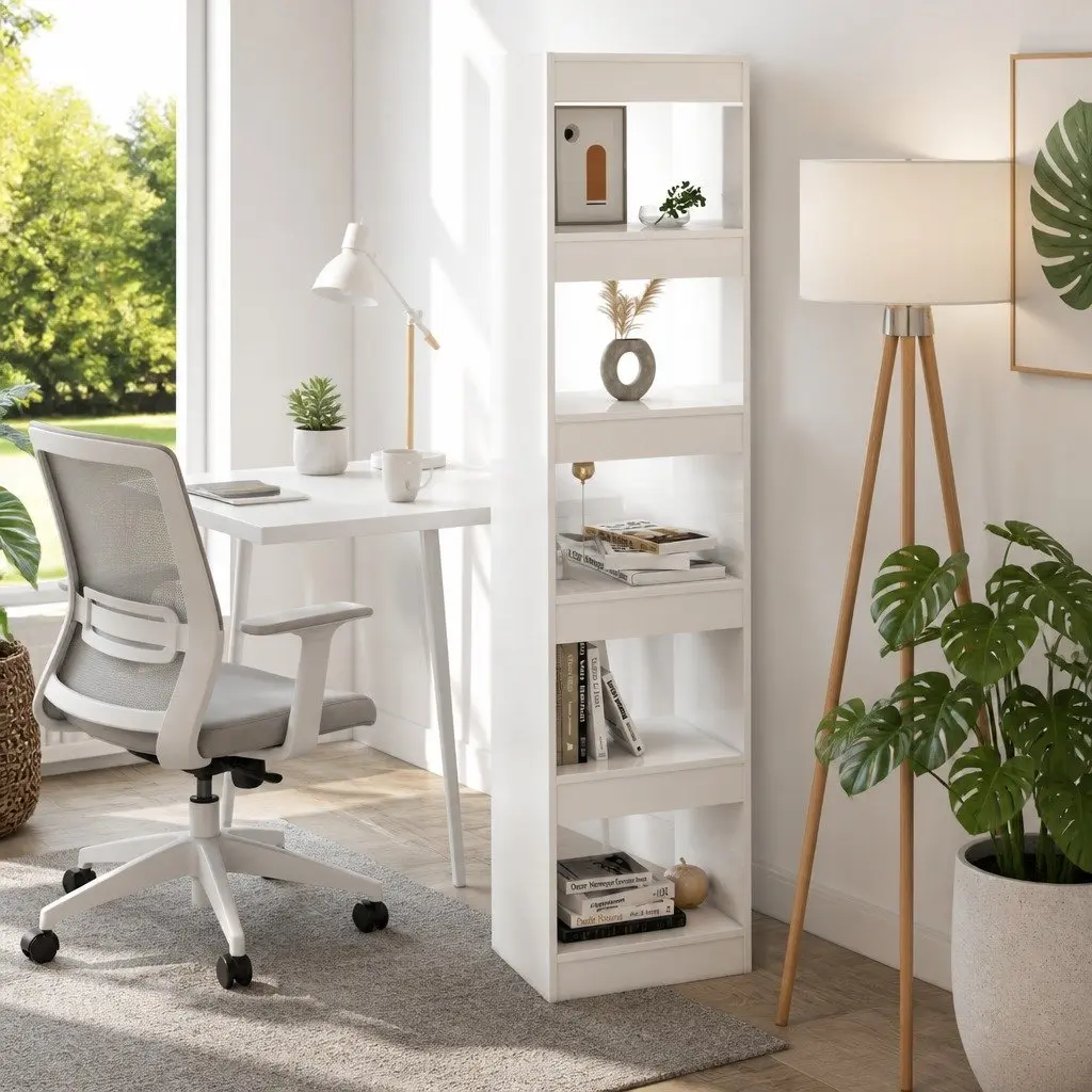 High Gloss White Book Cabinet Room Divider