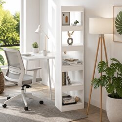 High Gloss White Book Cabinet Room Divider