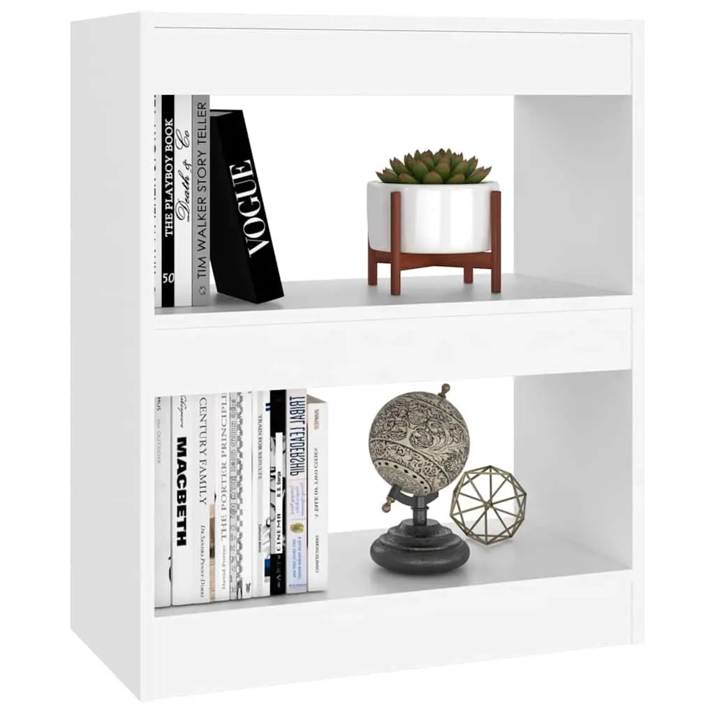Book Cabinet White 60x30x72cm Storage Room Divider Shelving Unit
