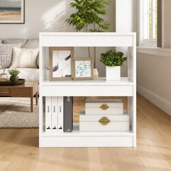 High Gloss White Book Cabinet and Room Divider