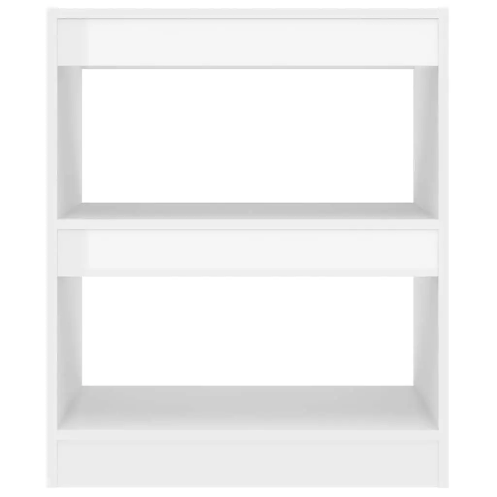 White High Gloss Bookcase Room Divider Storage Organizer 60cm Shelf