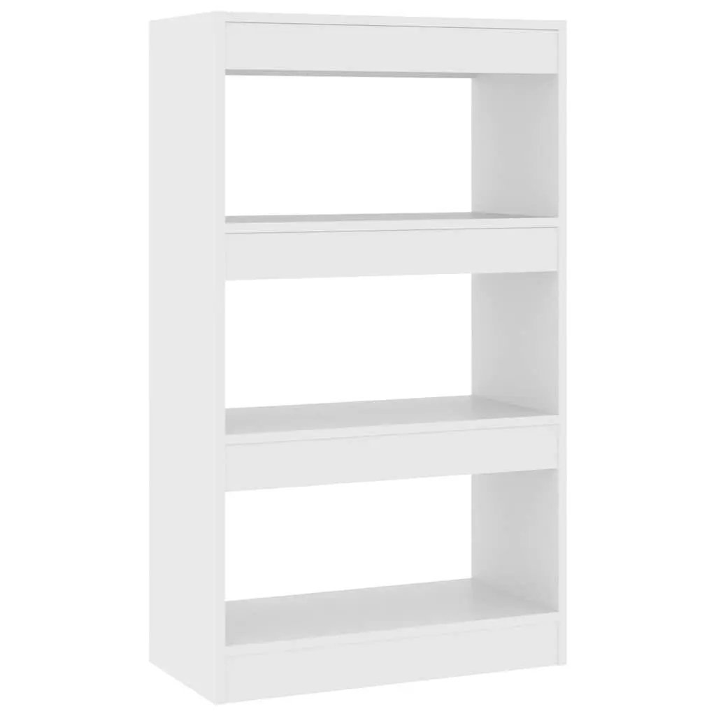 White Wooden Book Cabinet Room Divider for Living Spaces