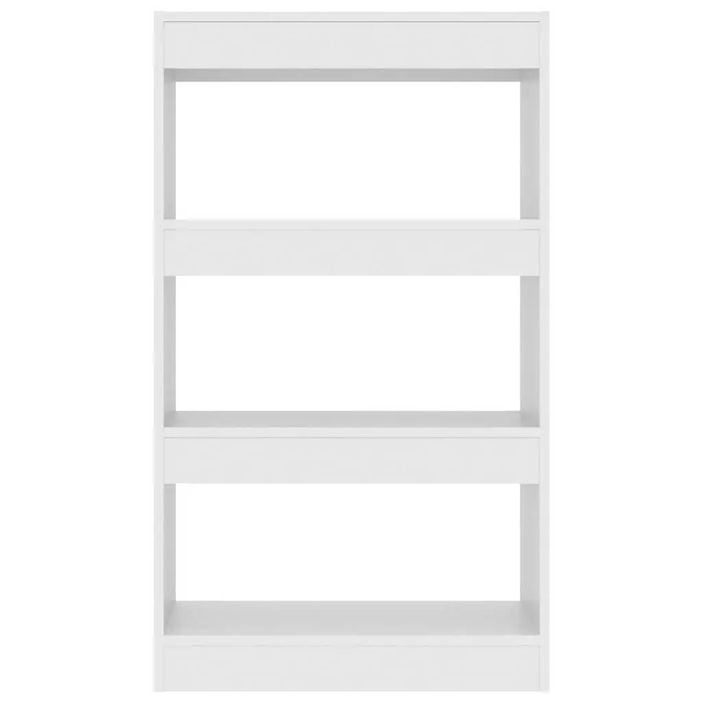 White Wooden Book Cabinet Room Divider for Living Spaces