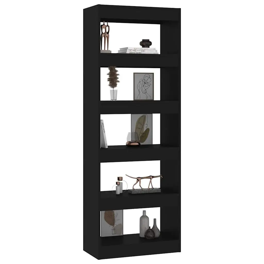 Black Book Cabinet Room Divider 60x30x166 cm