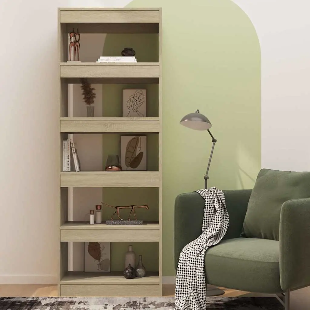 Sonoma Oak Book Cabinet Room Divider Storage Shelf