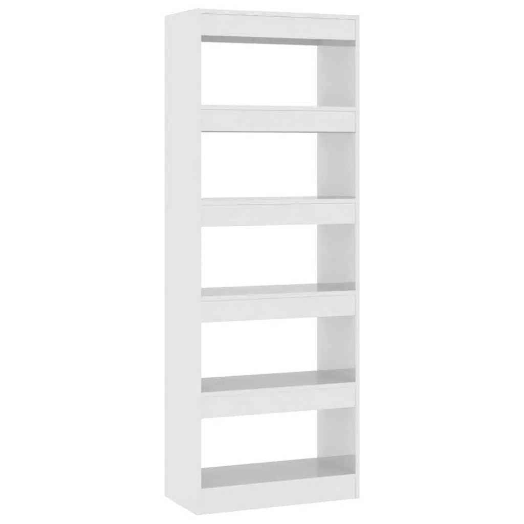 High Gloss White Book Cabinet Room Divider 60x30x166cm