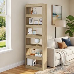 Stylish Wooden Book Cabinet Room Divider for Living Spaces
