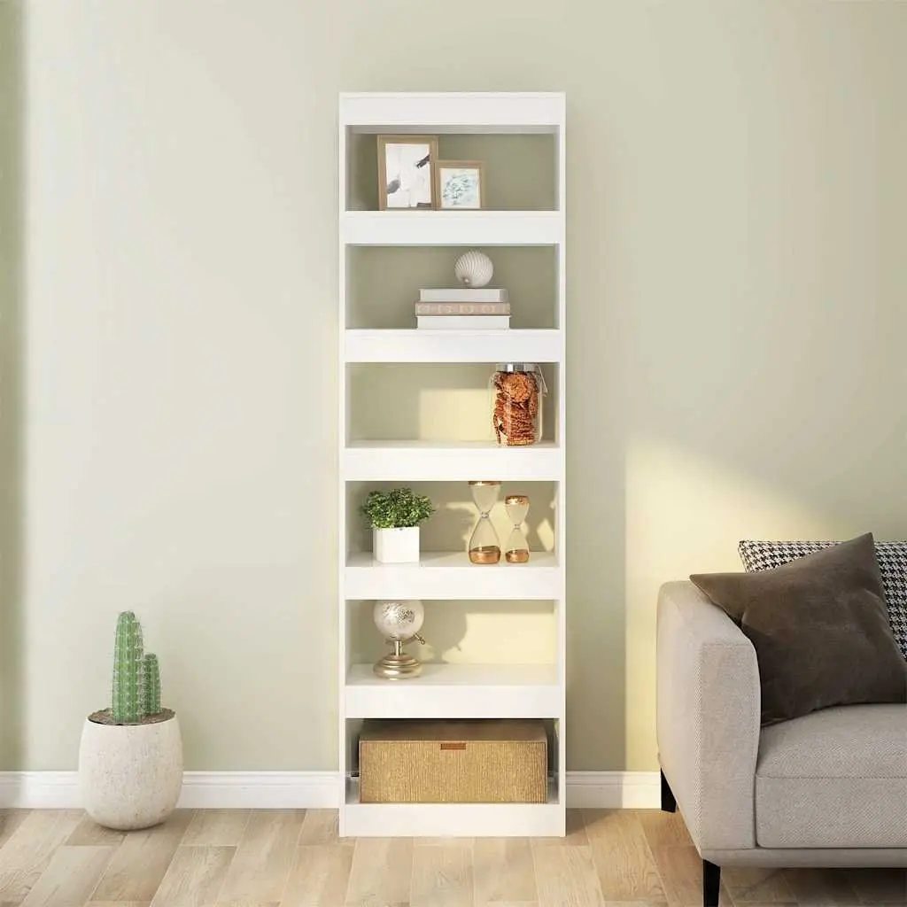 High Gloss White Book Cabinet and Room Divider