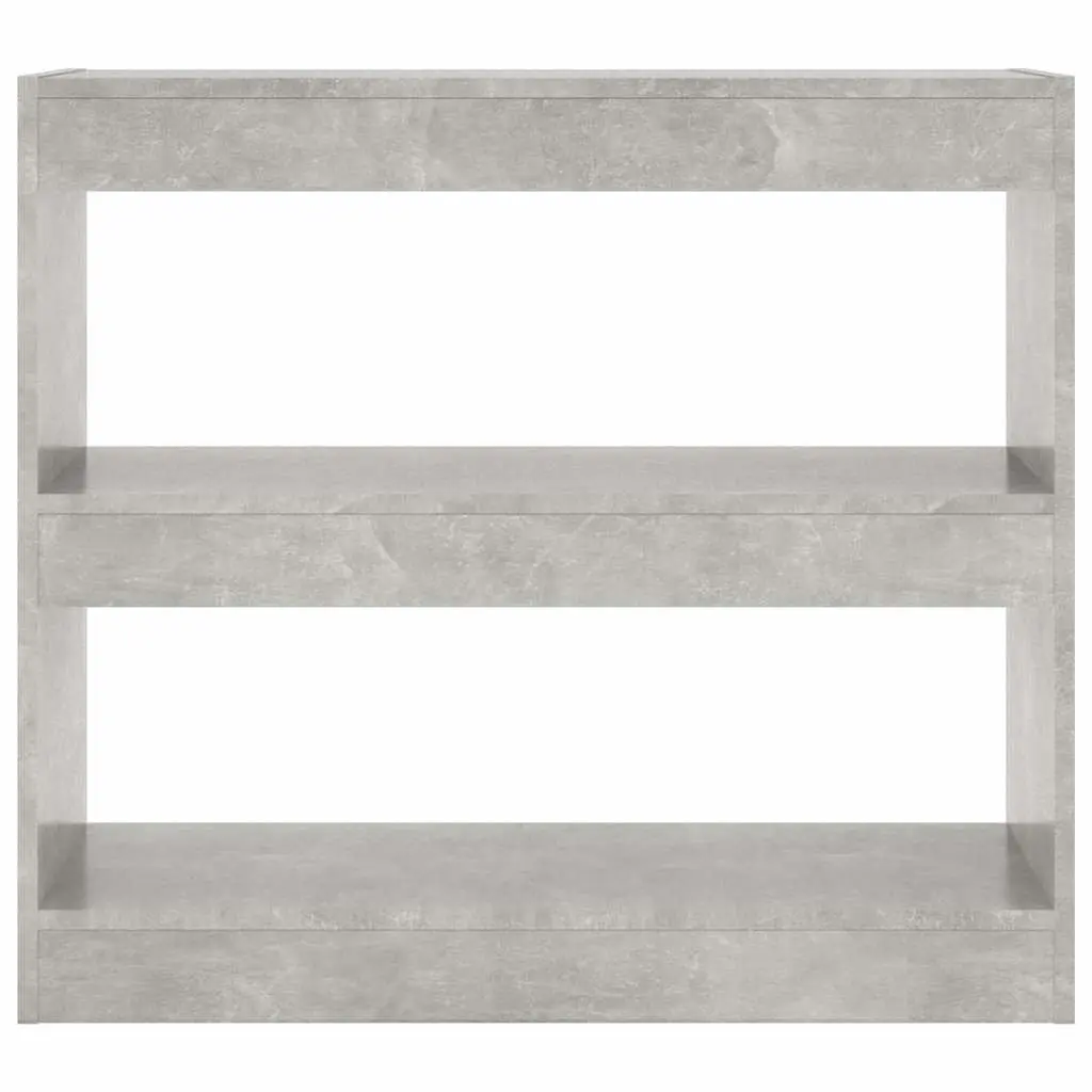 Book Cabinet Room Divider Grey Engineered Wood 80W x 30D x 72H cm Storage Bookcase Standing Shelf