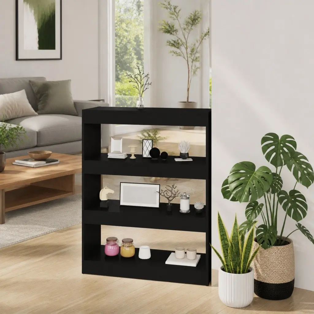 Black Book Cabinet Storage and Room Divider